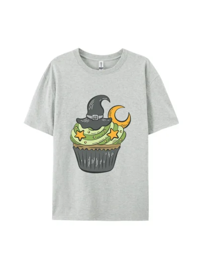 Halloween Cartoon Magic Cupcake Graphic Tee