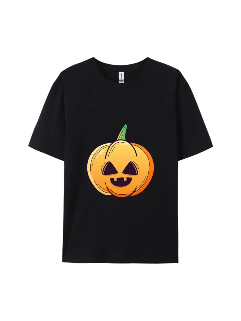 Cartoon Pumpkin Head Style A Graphic Tee - Image 2