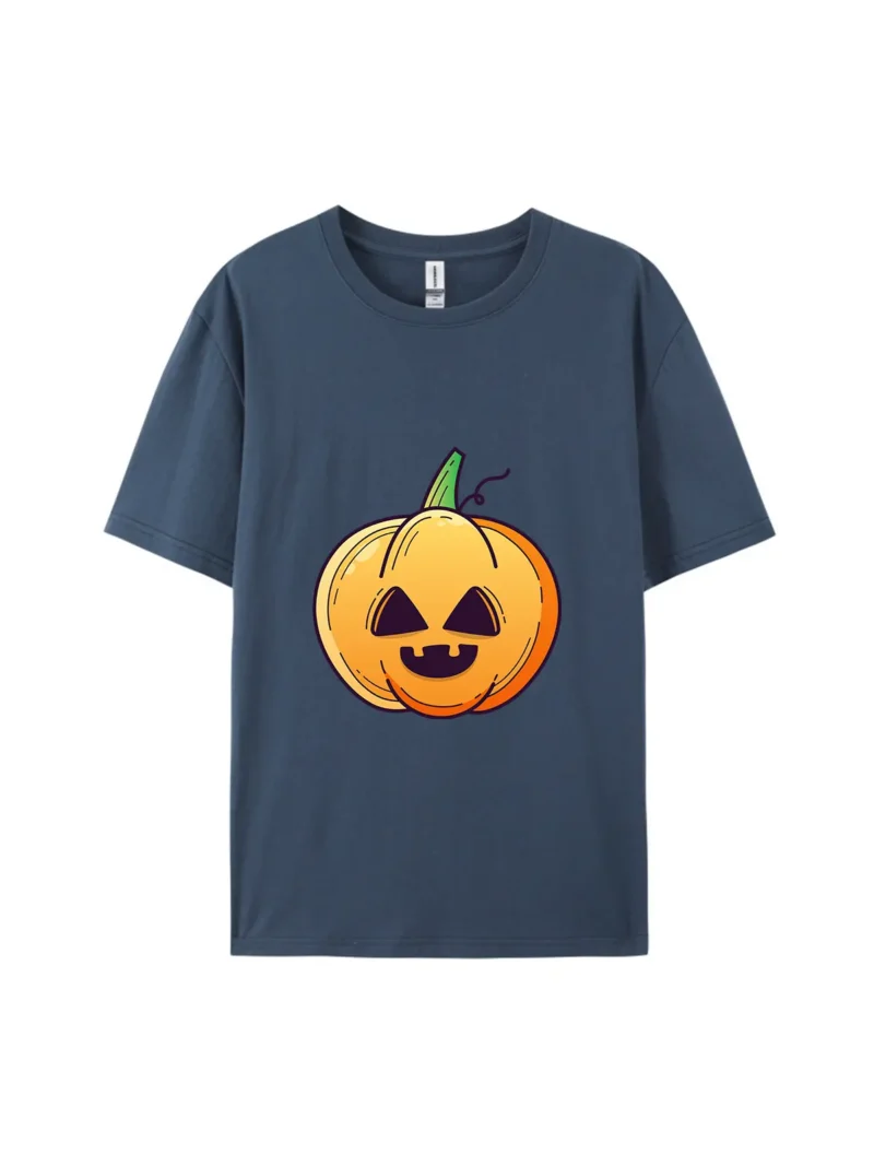 Cartoon Pumpkin Head Style A Graphic Tee - Image 3