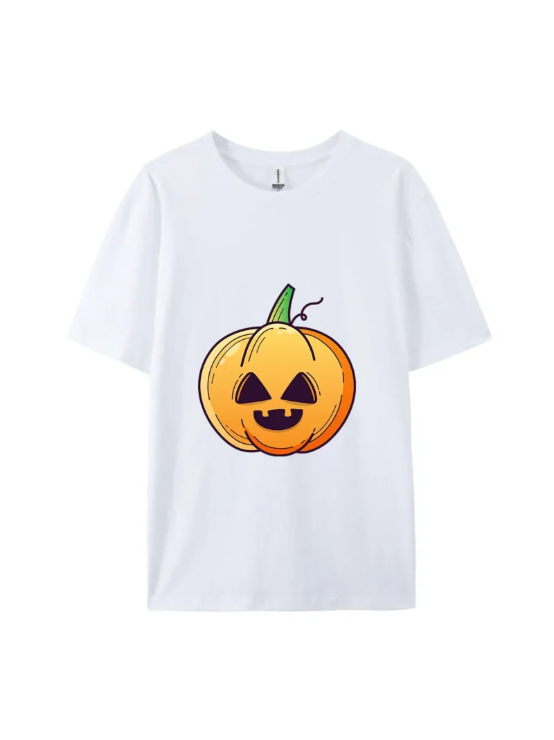 Cartoon Pumpkin Head Style A Graphic Tee - Image 4