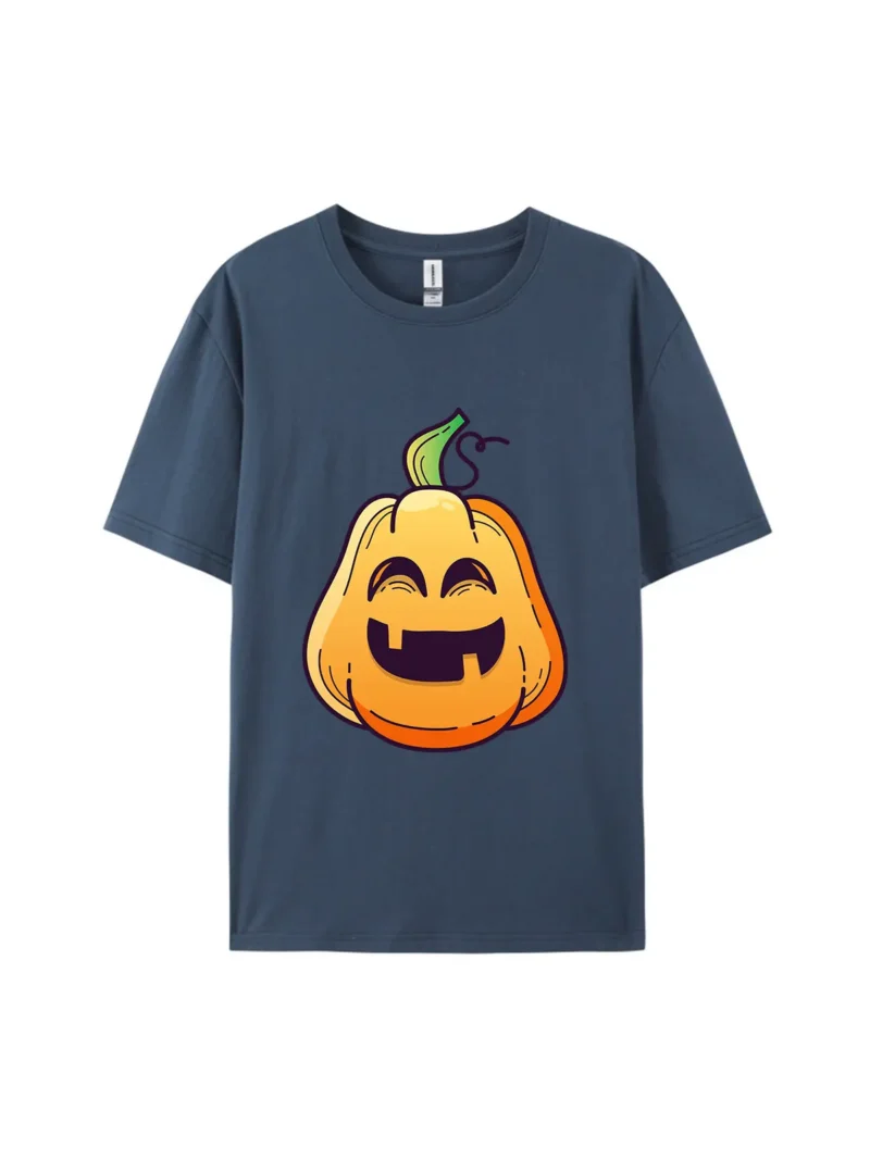 Cartoon Pumpkin Head Style D Graphic Tee - Image 3