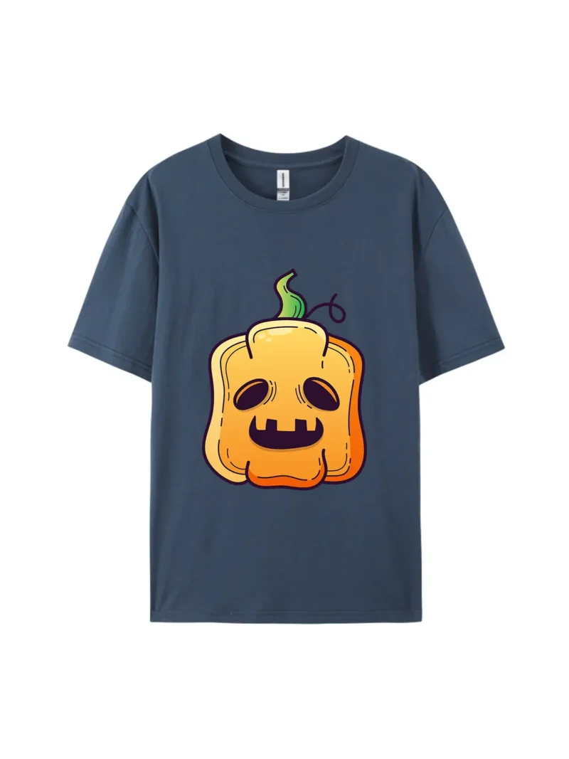 Cartoon Pumpkin Head Style E Graphic Tee - Image 3