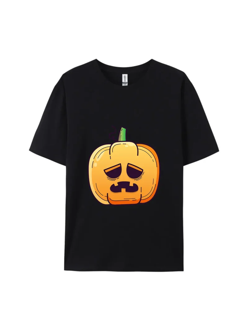 Cartoon Pumpkin Head Style F Graphic Tee - Image 2