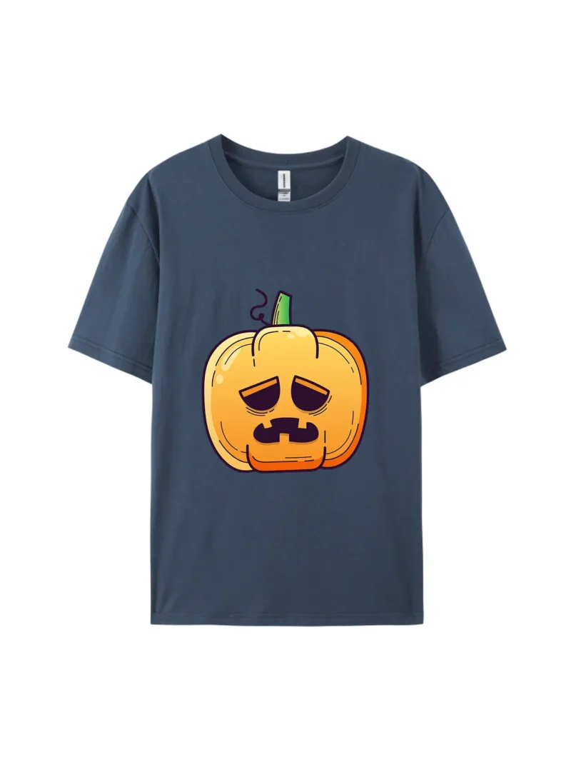 Cartoon Pumpkin Head Style F Graphic Tee - Image 3