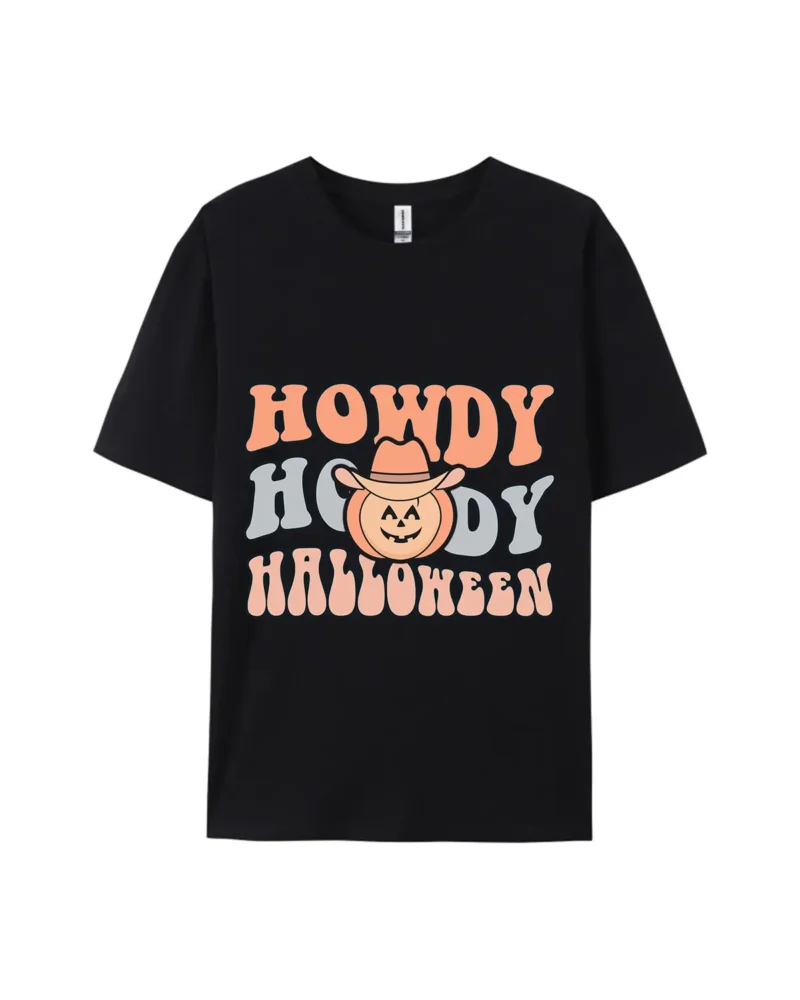 Cowboy Pumpkin Howdy Graphic Tee - Image 2
