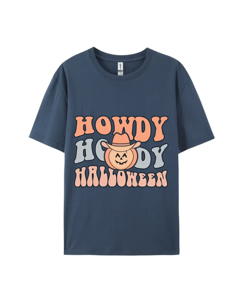 Cowboy Pumpkin Howdy Graphic Tee - Image 3