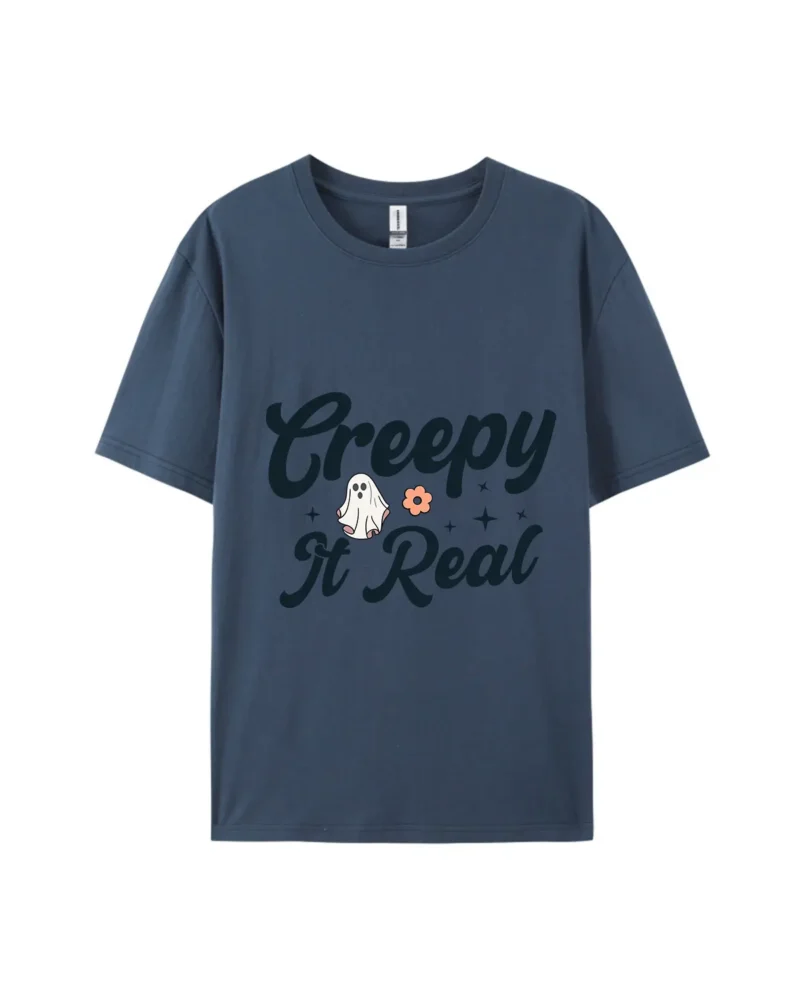 Halloween Creepy It Real Ghost Style A Graphic Tee - Image 2