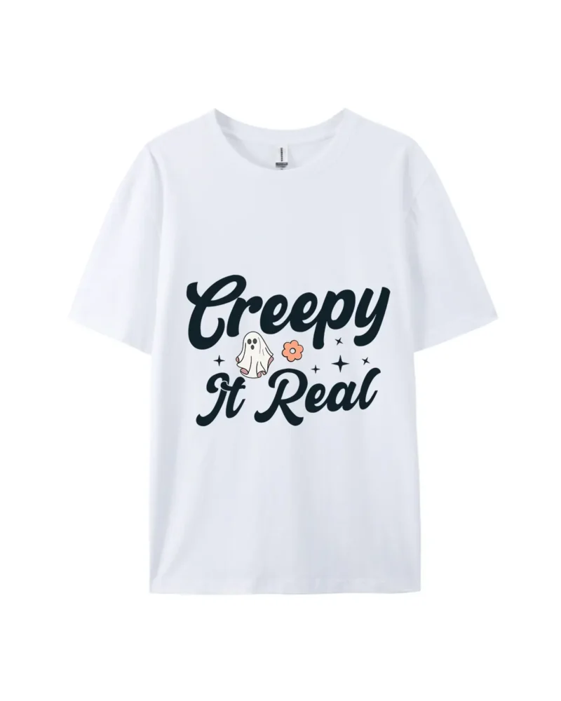 Halloween Creepy It Real Ghost Style A Graphic Tee - Image 3