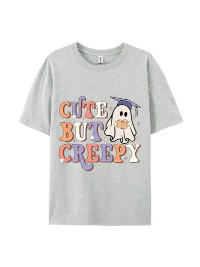 Halloween Cute But Creepy Ghost Graphic Tee