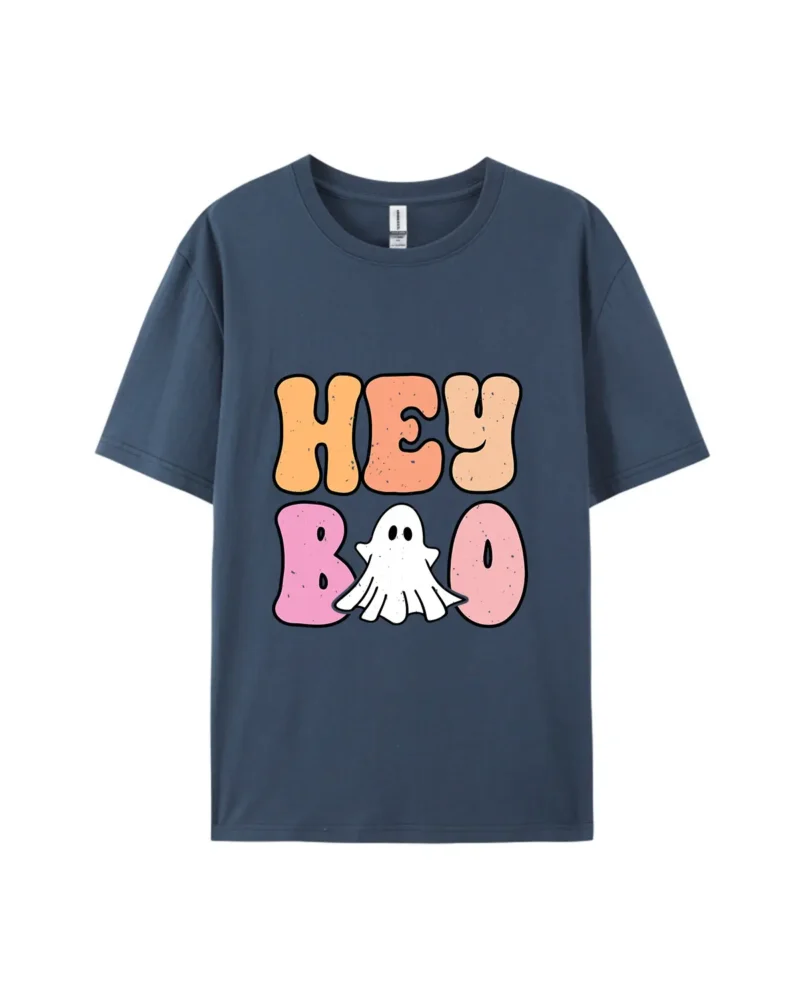 Halloween “Hey Boo Ghost” Graphic Tee - Image 3