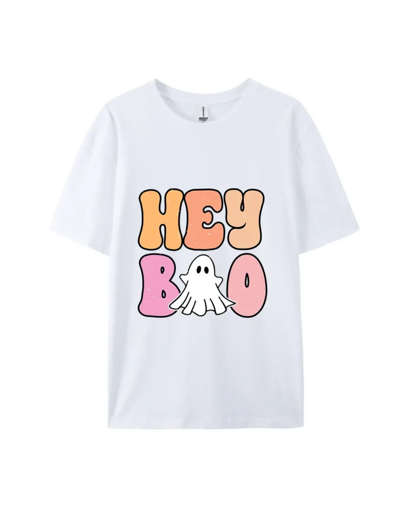 Halloween “Hey Boo Ghost” Graphic Tee - Image 4