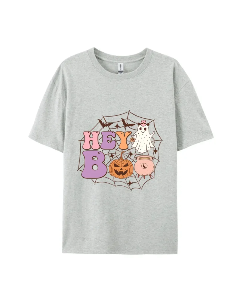 Hey Boo Ghost & Pumpkin Graphic Tee