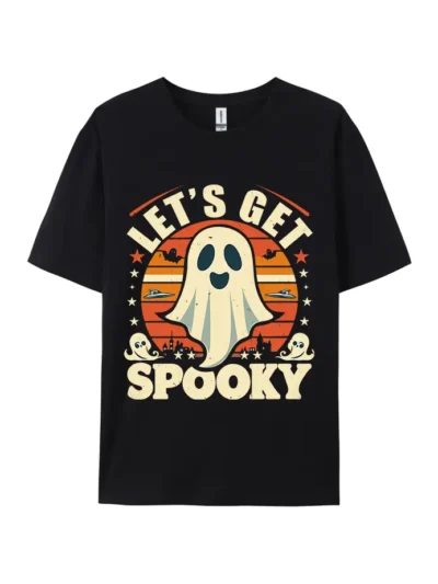Halloween Let's Get Spooky Retro Graphic Tee