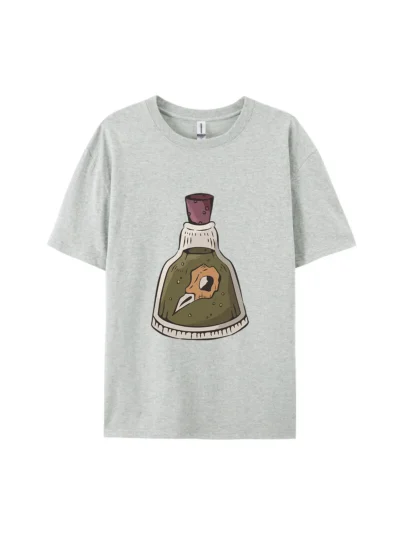 Magic Bottle with Bird Skull Graphic Tee