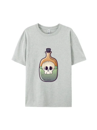 Magic Potion Bottle with Skull Graphic Tee