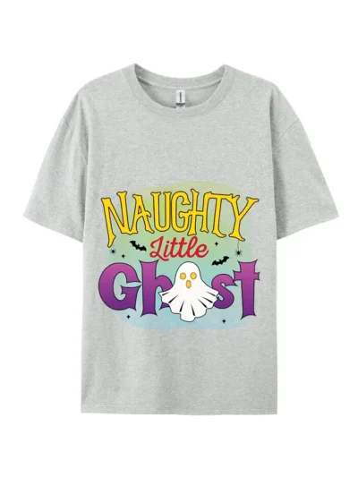 Halloween Naughty Little Ghost Graphic Tee