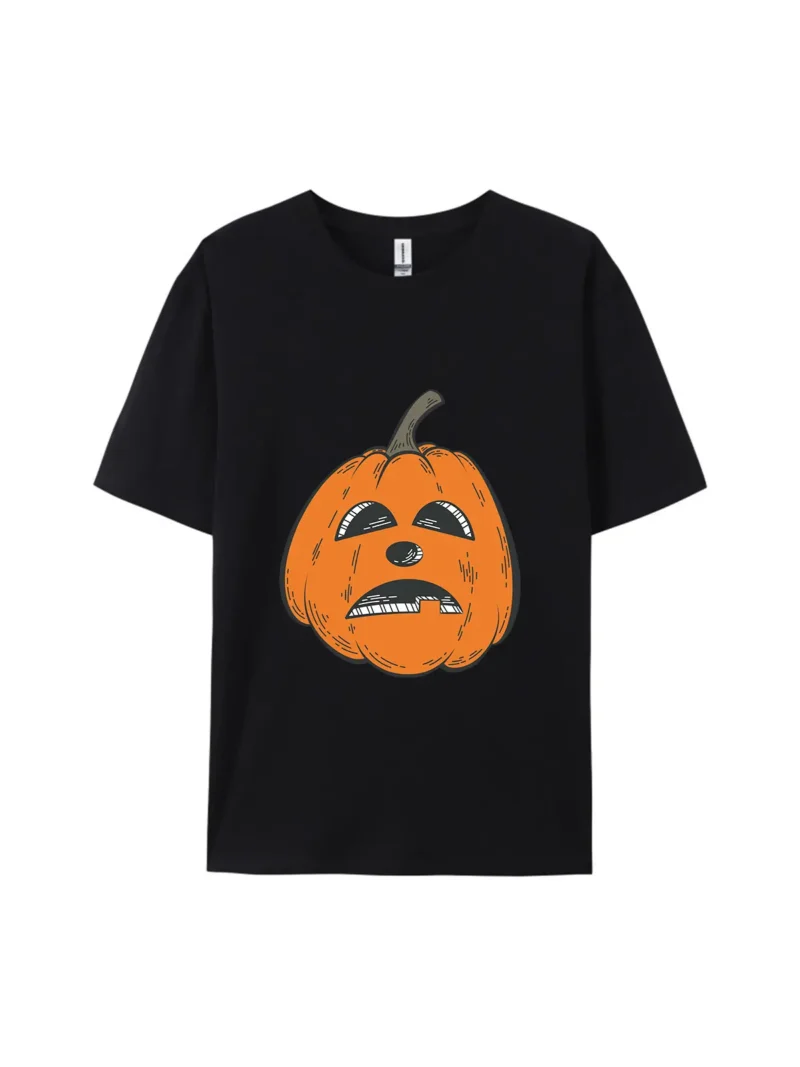 Halloween Pumpkin Style B Graphic Tee - Image 2