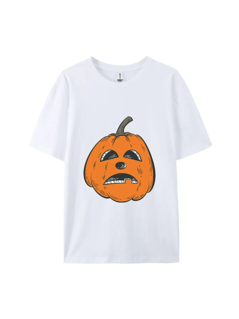 Halloween Pumpkin Style B Graphic Tee - Image 4