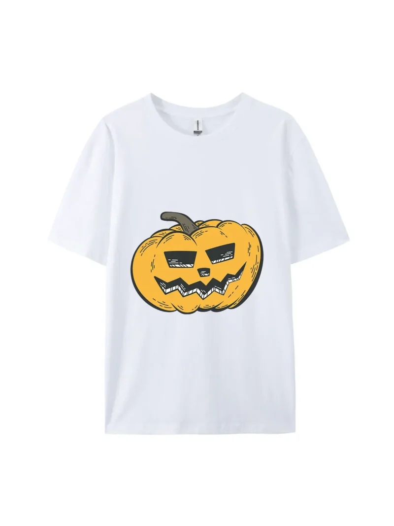 Halloween Pumpkin Style C Graphic Tee - Image 4