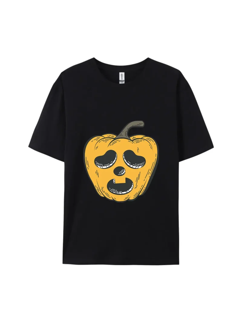 Halloween Pumpkin Style D Graphic Tee - Image 2