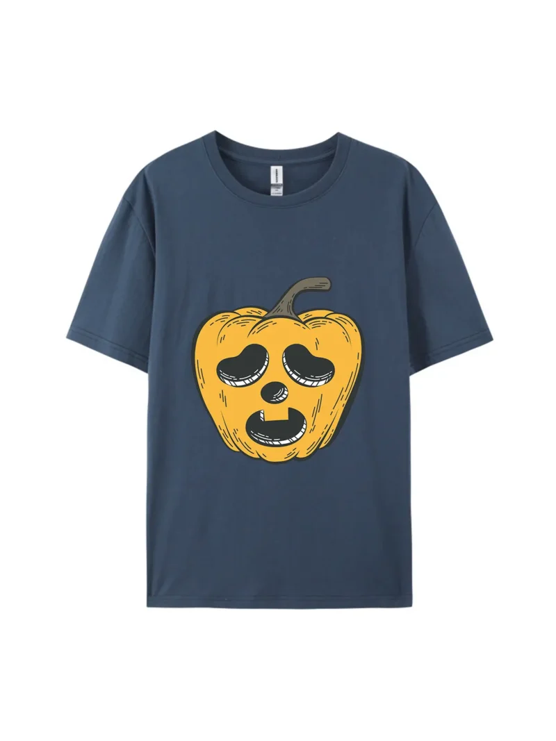 Halloween Pumpkin Style D Graphic Tee - Image 3