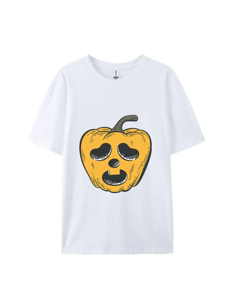 Halloween Pumpkin Style D Graphic Tee - Image 4