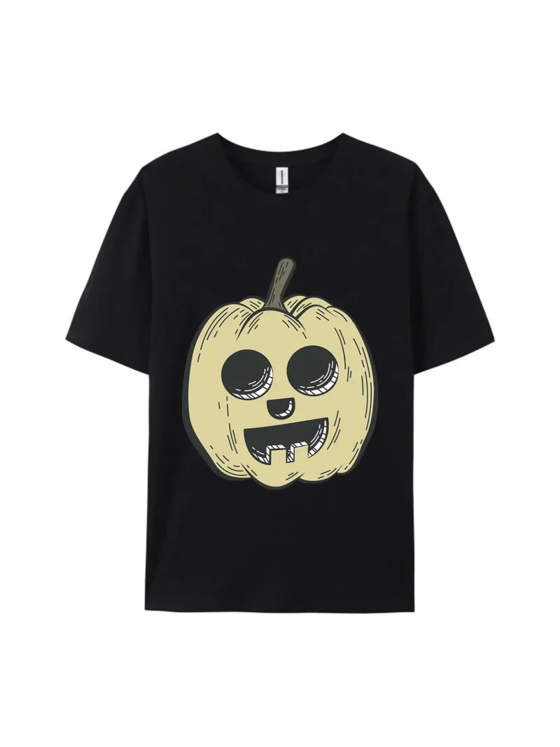 Halloween Pumpkin Style E Graphic Tee - Image 2