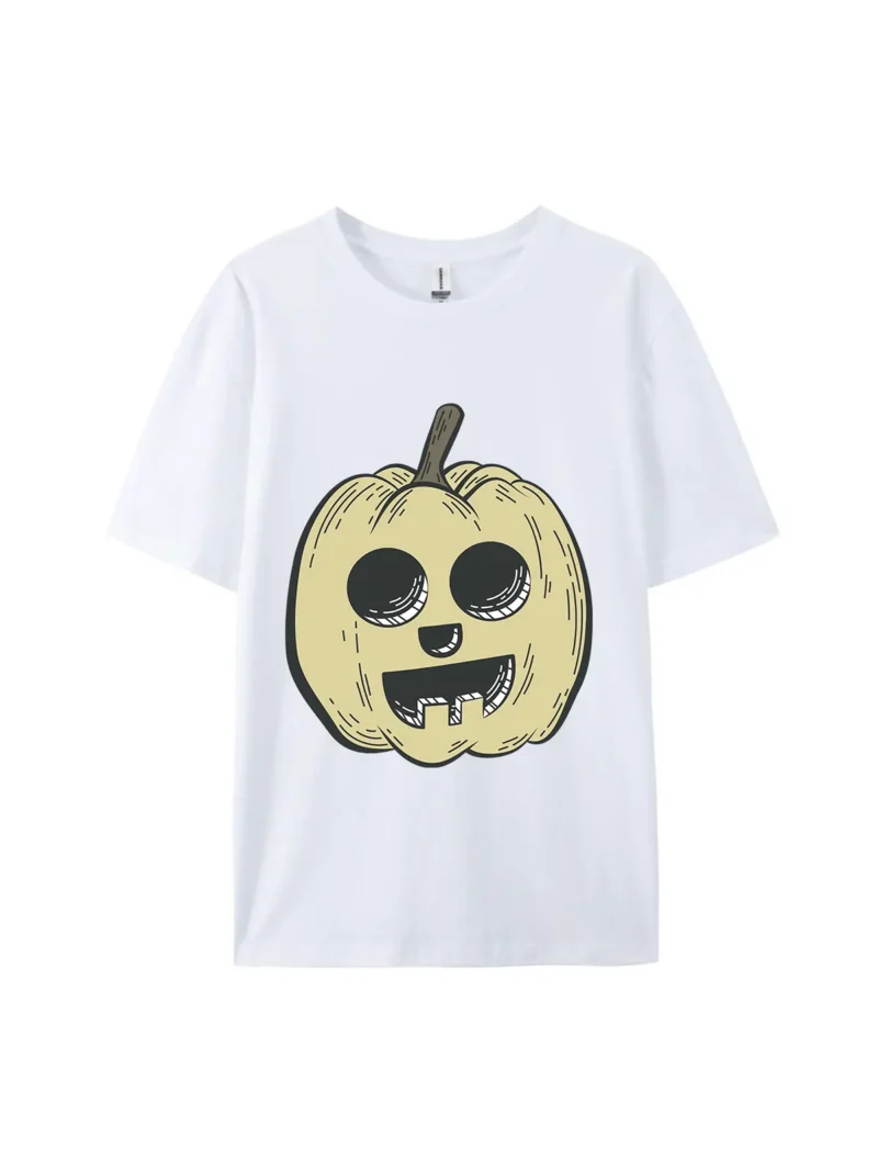 Halloween Pumpkin Style E Graphic Tee - Image 4