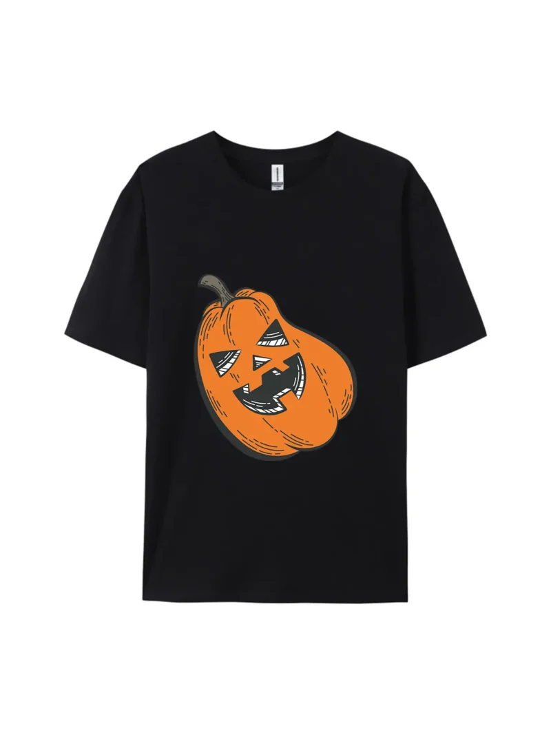 Halloween Pumpkin Style F Graphic Tee - Image 2