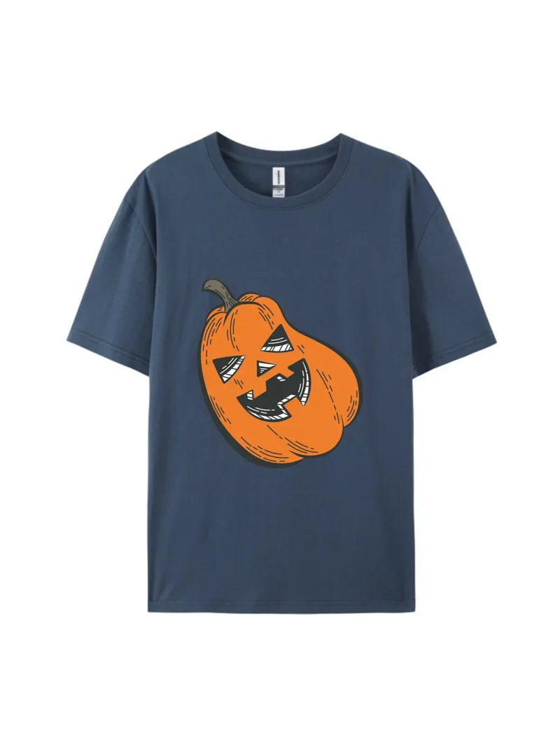 Halloween Pumpkin Style F Graphic Tee - Image 3