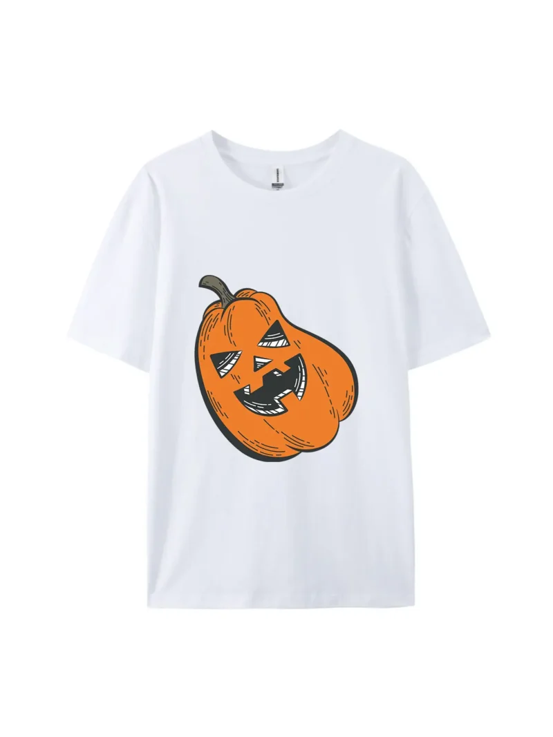 Halloween Pumpkin Style F Graphic Tee - Image 4