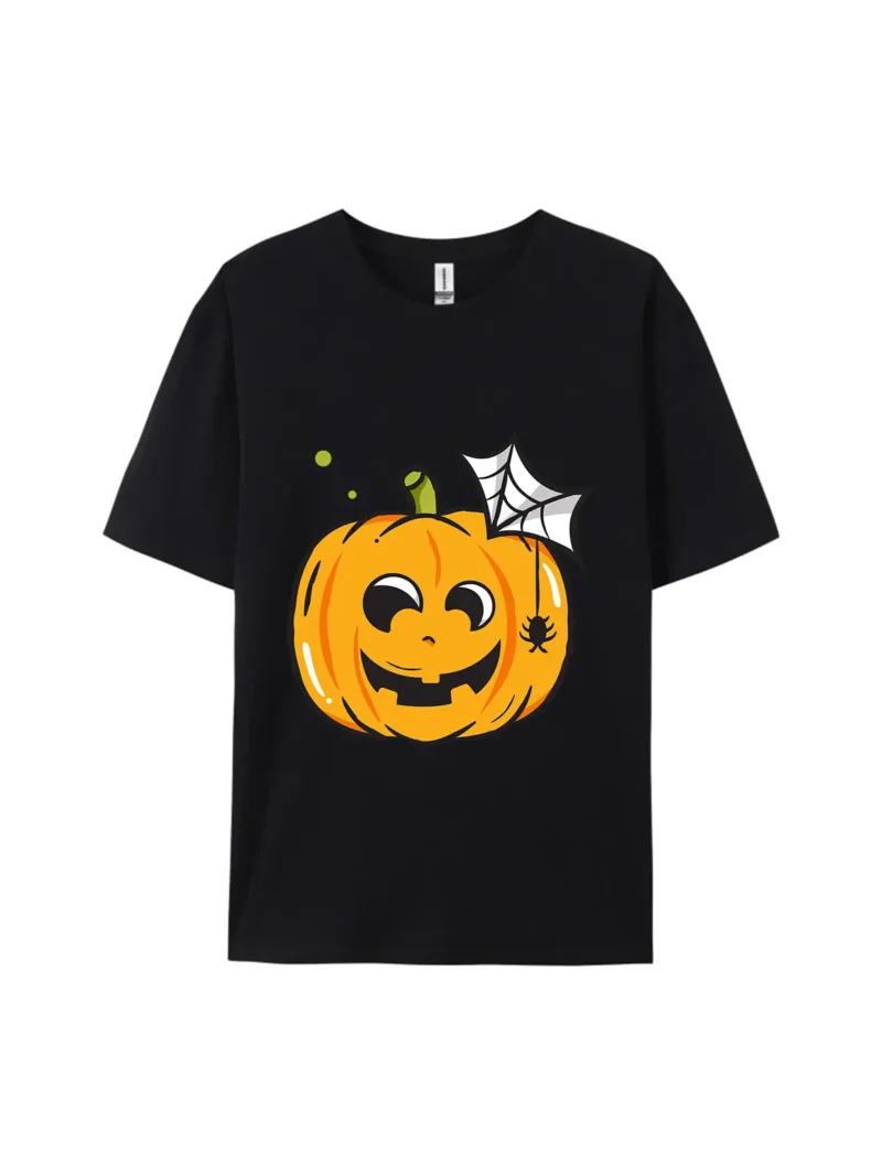 Halloween Pumpkin Style H Graphic Tee - Image 2
