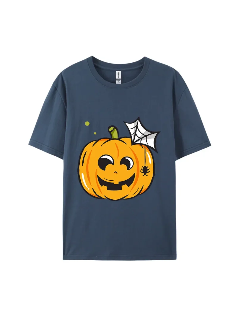 Halloween Pumpkin Style H Graphic Tee - Image 3