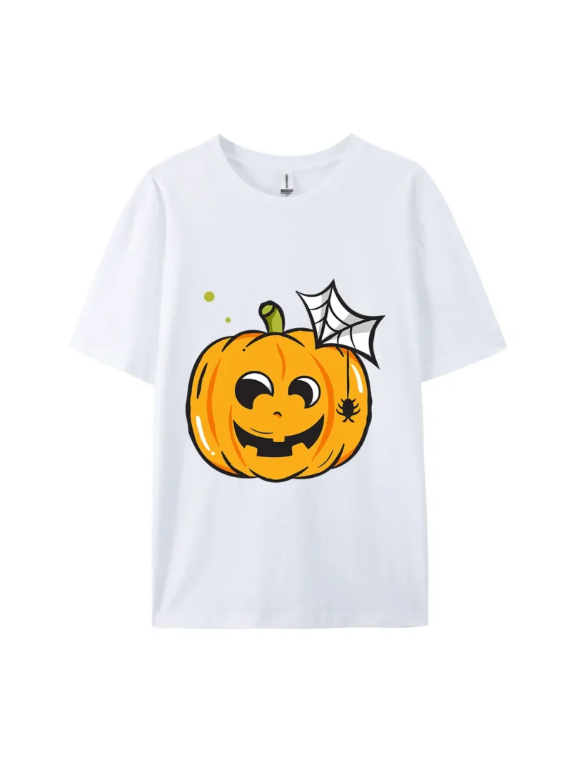 Halloween Pumpkin Style H Graphic Tee - Image 4
