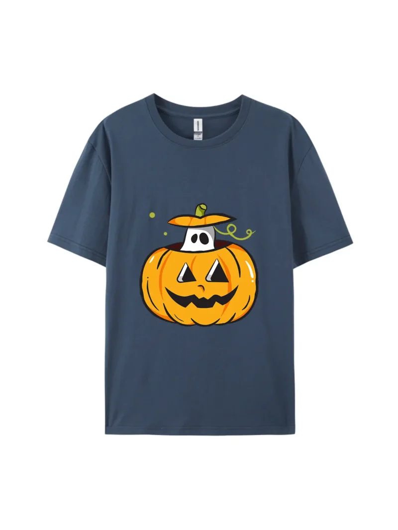 Halloween Pumpkin Style K Graphic Tee - Image 3