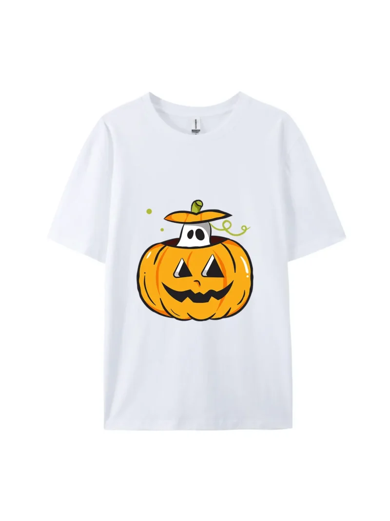 Halloween Pumpkin Style K Graphic Tee - Image 4