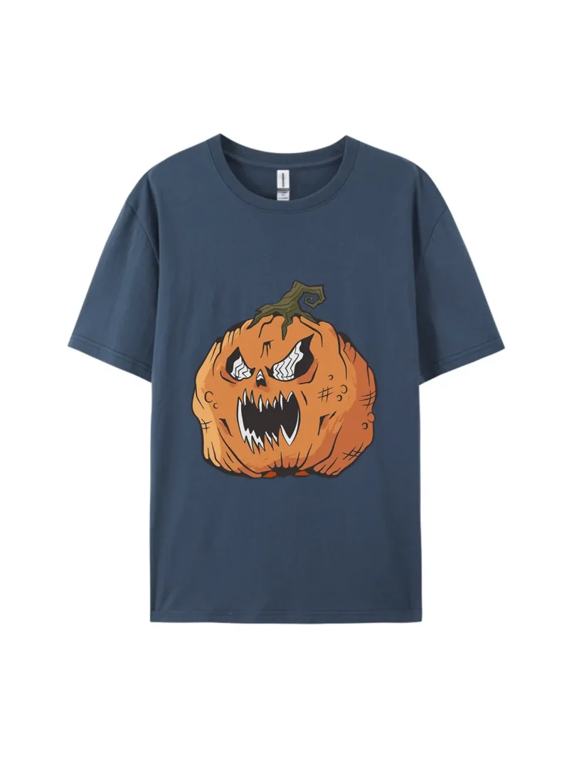 Halloween Scary Pumpkin Graphic Tee - Image 3