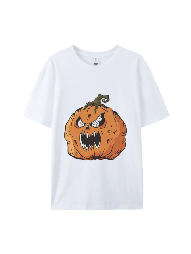 Halloween Scary Pumpkin Graphic Tee - Image 4