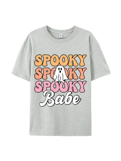 Halloween Spooky Babe Ghost Graphic Tee