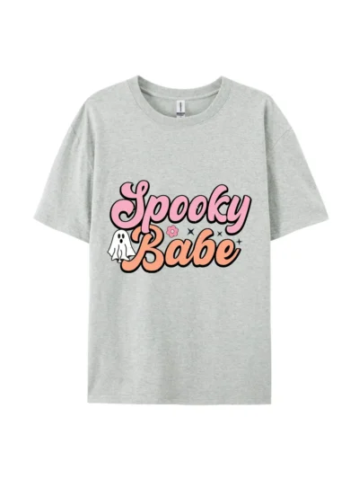Halloween Spooky Babe Ghost Style A Graphic Tee