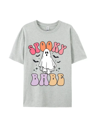 Halloween Spooky Babe Ghost Style B Graphic Tee