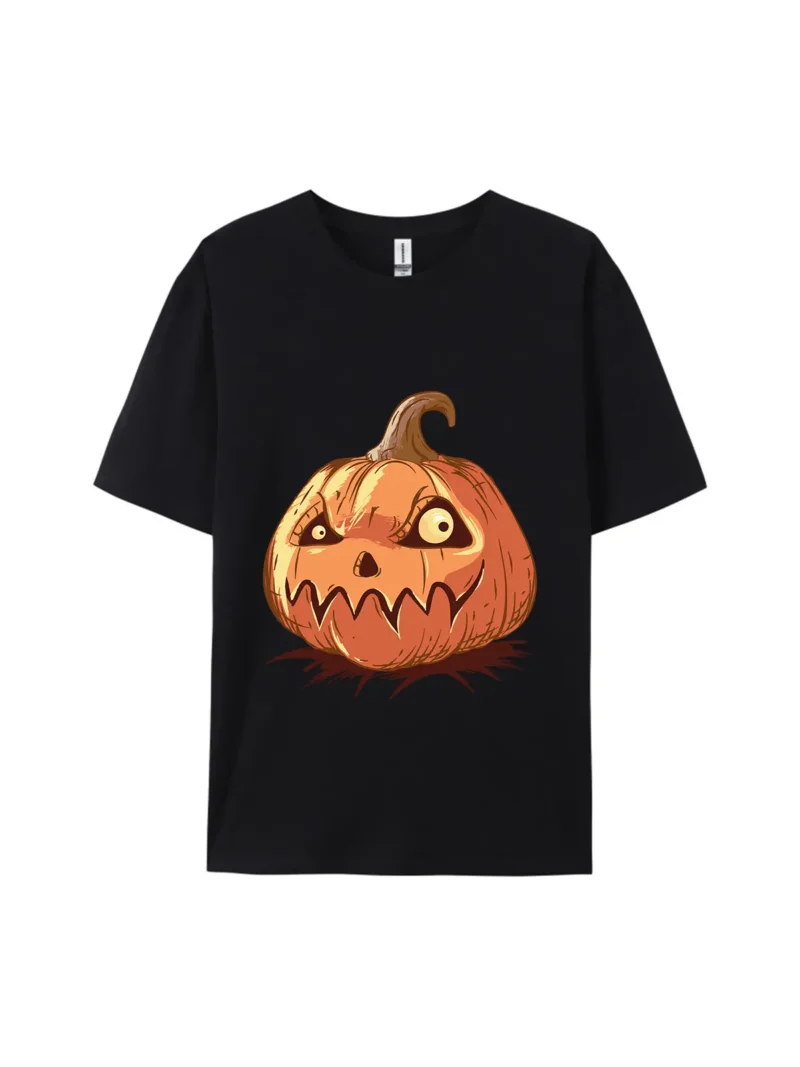 Halloween Spooky Pumpkin Graphic Tee - Image 2