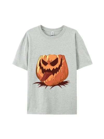 Spooky Pumpkin With Tongue Graphic Tee
