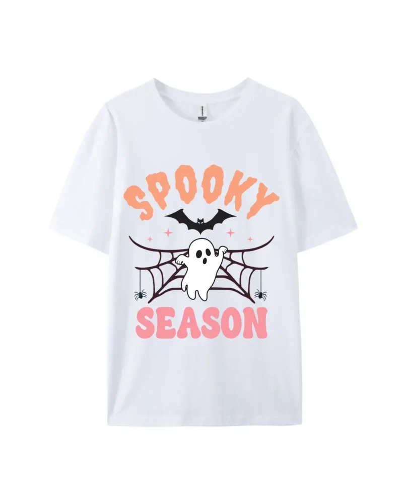 Halloween Spooky Season Ghost Style B Graphic Tee - Image 4