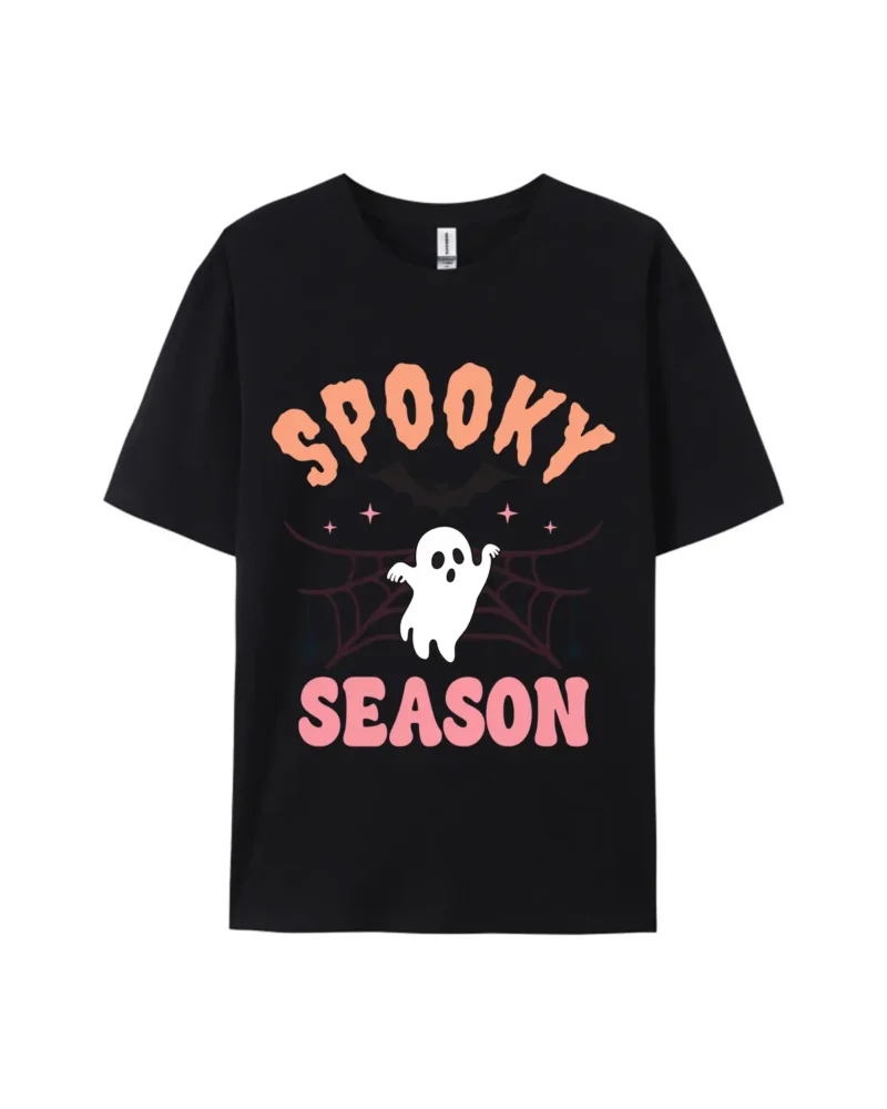 Halloween Spooky Season Ghost Style B Graphic Tee - Image 2