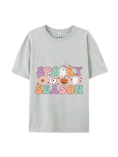 Halloween Spooky Season Ghost Style C Graphic Tee
