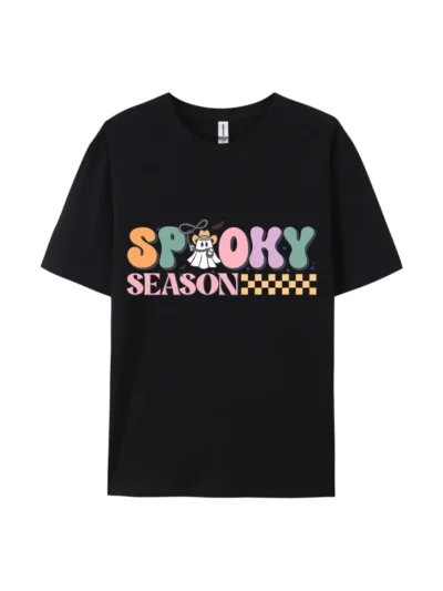 Halloween Spooky Season Ghost Style D Graphic Tee