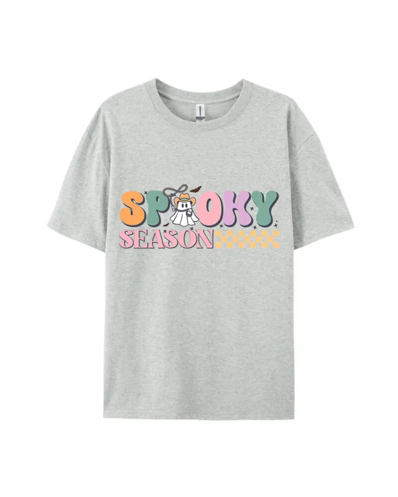Halloween Spooky Season Ghost Style D Graphic Tee - Image 2
