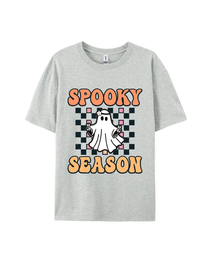 Halloween Spooky Season Ghost Style E Graphic Tee