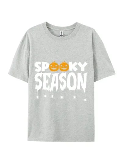 Spooky Season Ghost Style F Graphic Tee